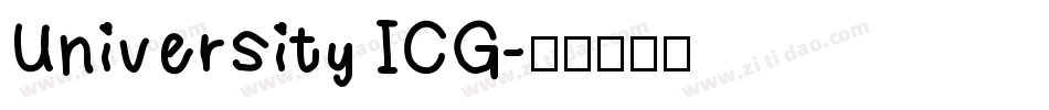 University ICG字体转换